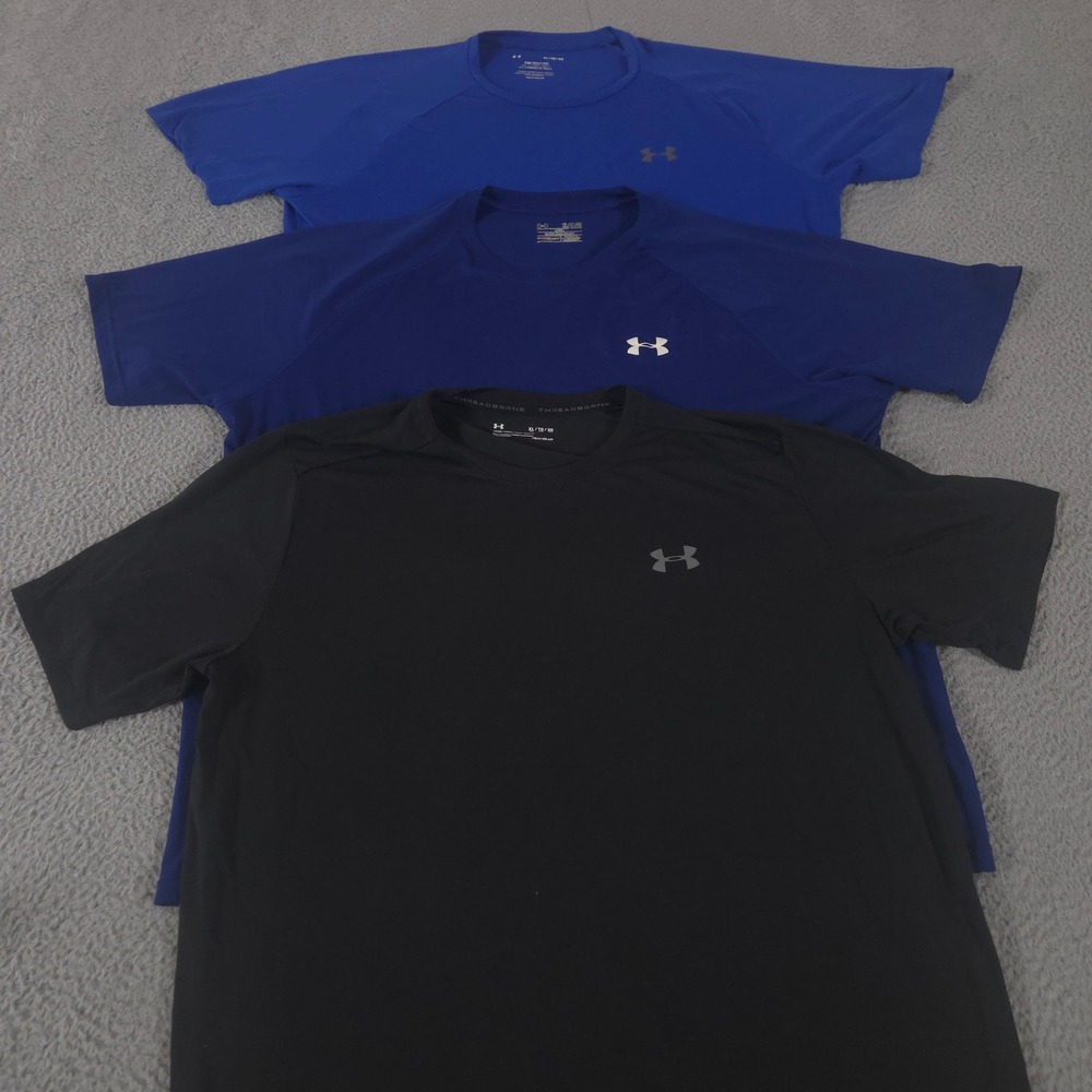 LOT OF 3 Under Armour Shirt Mens XL Multi UA Tech 2.0 Threadborne Heatgear Tee